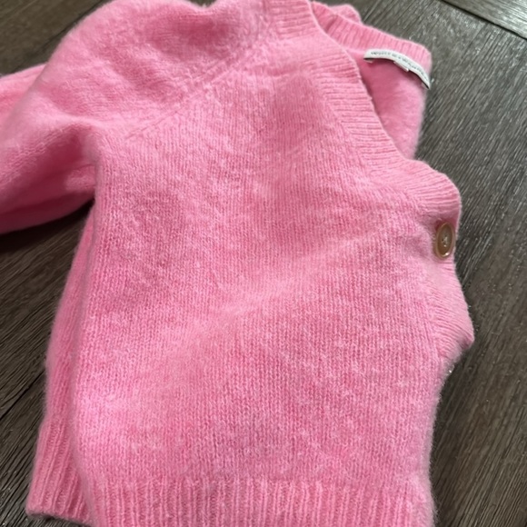 White + Warren Cashmere Featherweight Button Cardigan Pink - Picture 10 of 10